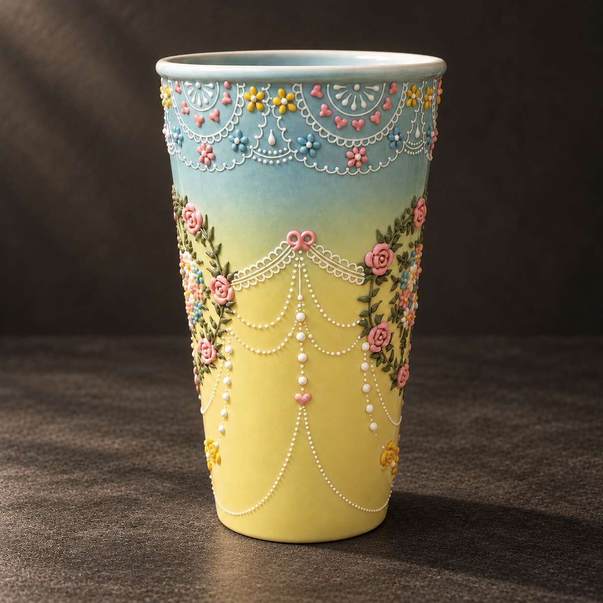 Pastel Bouquet Ceramic Tumbler — alternate view