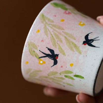 Swallow Garden Ceramic Cup