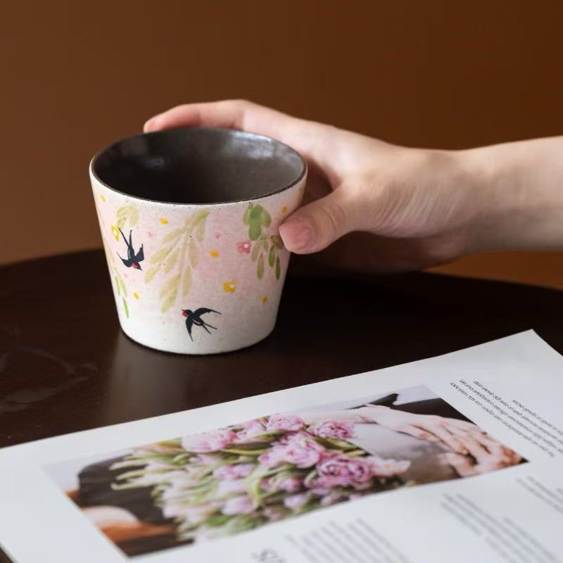 Swallow Garden Ceramic Cup