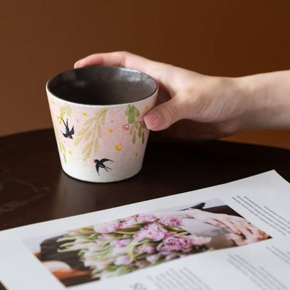 Swallow Garden Ceramic Cup